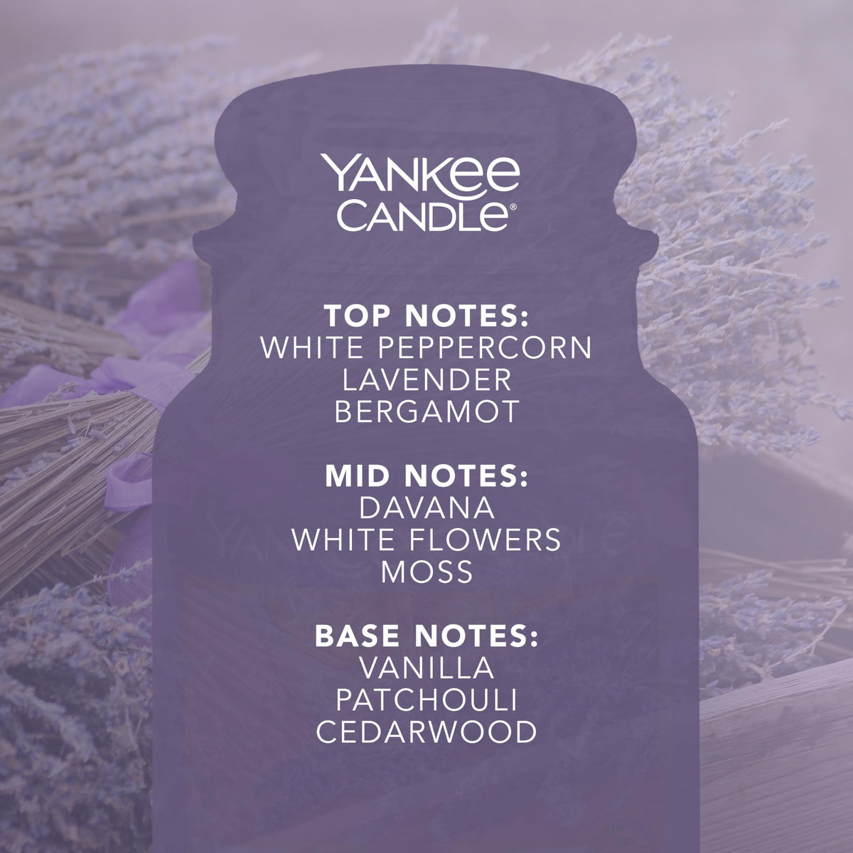 Yankee Candle Scented Candle | Lavendar & Oak Large Jar | Long Burning Candles: up to 150 Hours | Perfect Gifts for Women
