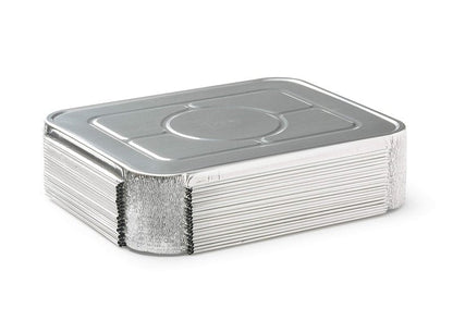 (35 Pack) Premium Lids for Chafing Pans 9" x 13" Half Deep Pans l Top Choice Disposable Heavy Duty Aluminum Foil Tin Pan Lid Perfect for Roasting Potluck Catering Party BBQ Baking Cakes Pie