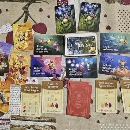 Honey Buzz Fall Flavors Standard Edition - Strategic Worker Placement Board Game Expansion Autumn-Themed Add-On for 1-4 Players Ages 10+