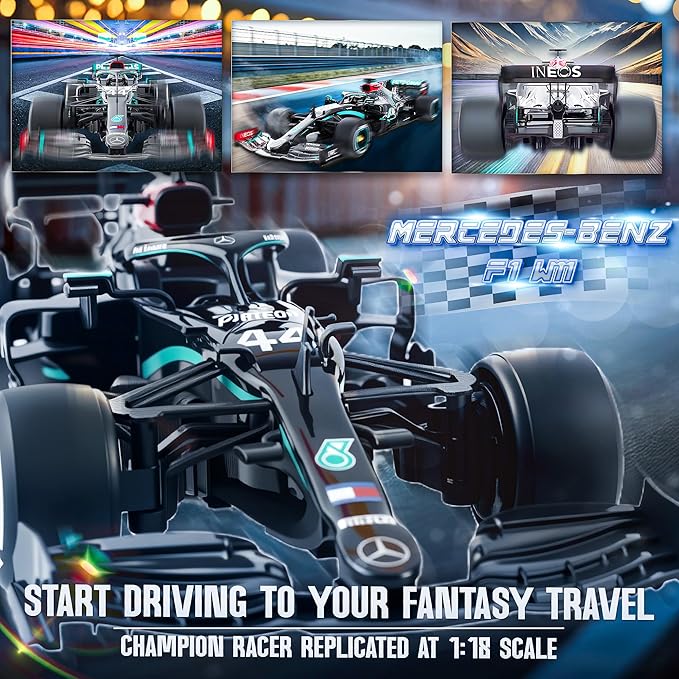 BEZGAR Mercedes-Benz F1 W11 Licensed 1:18 Remote Control Car - 2.4GHz RC Race Car with Authentic LiveryOfficially Licensed F1 for Kids &amp Collectors