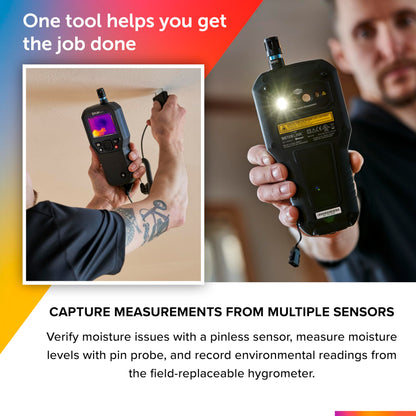 FLIR MR277 Moisture Meter, MSX IR Camera & Hygrometer for Building Inspection