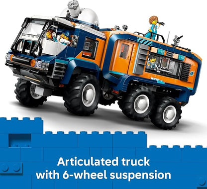 LEGO City Arctic Explorer Science Lab Truck Building Toy - STEM Pretend Play Set for Boys &amp Girls Ages 8+ - Buildable Toy Truck for Kids W/5 Minifigures - Gift Idea for Birthdays - 60471