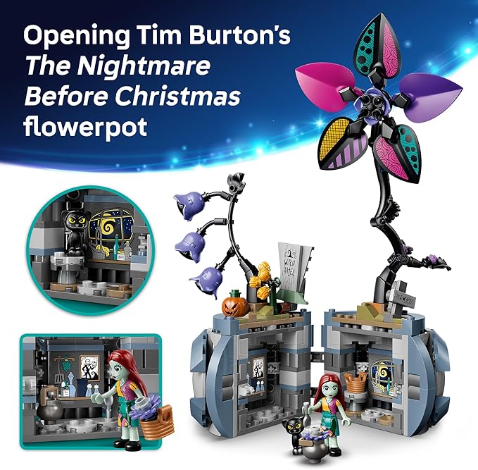 LEGO Disney Sally's Flowerpot Building Toy - The Nightmare Before Christmas Set for Girls &amp Boys Ages 9+ - Kids Room and Desk Decor - Gift for Birthdays - 43288