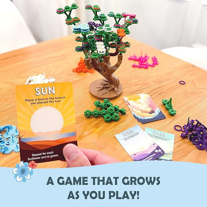 Bloomchasers 3D Flower Stacking Tree Building Board Game for Families and Adults Light Strategy Beautiful Fun &amp Competitive Base Game + Expansion 1-6 Players Age 12+