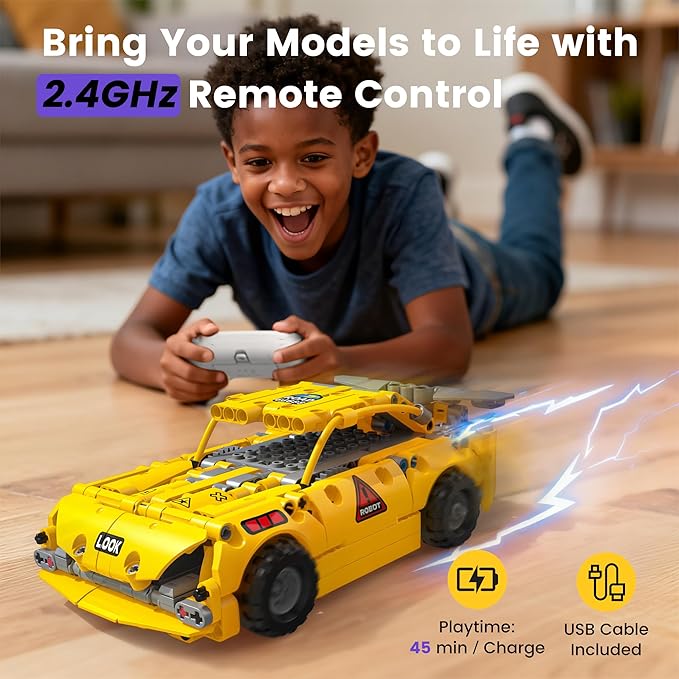 5 in 1 STEM RC Robotics Kit APP &amp Remote Control Robot Building Kit DIY Science Kits for Kids Age 8-12 8 Year Old Boy Birthday Gift