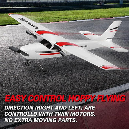 RC AirplaneRC Plane 2.4GHz 2 Channels RTF RC Aircraft with 3-Axis Gyro for Beginner Easy to Speedy Fly Glider Toys with 2 Extra Batteries [ 3 Batteries ]