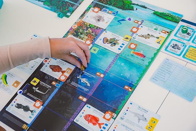 Stonemaier Games: Finspan - A Wingspan Game by David Gordon &amp Michael O’Connell | A Relaxing Strategy Board Game About Collecting Fish and Ocean Diving for Adults and Family | 1-5 Players 60 Mins