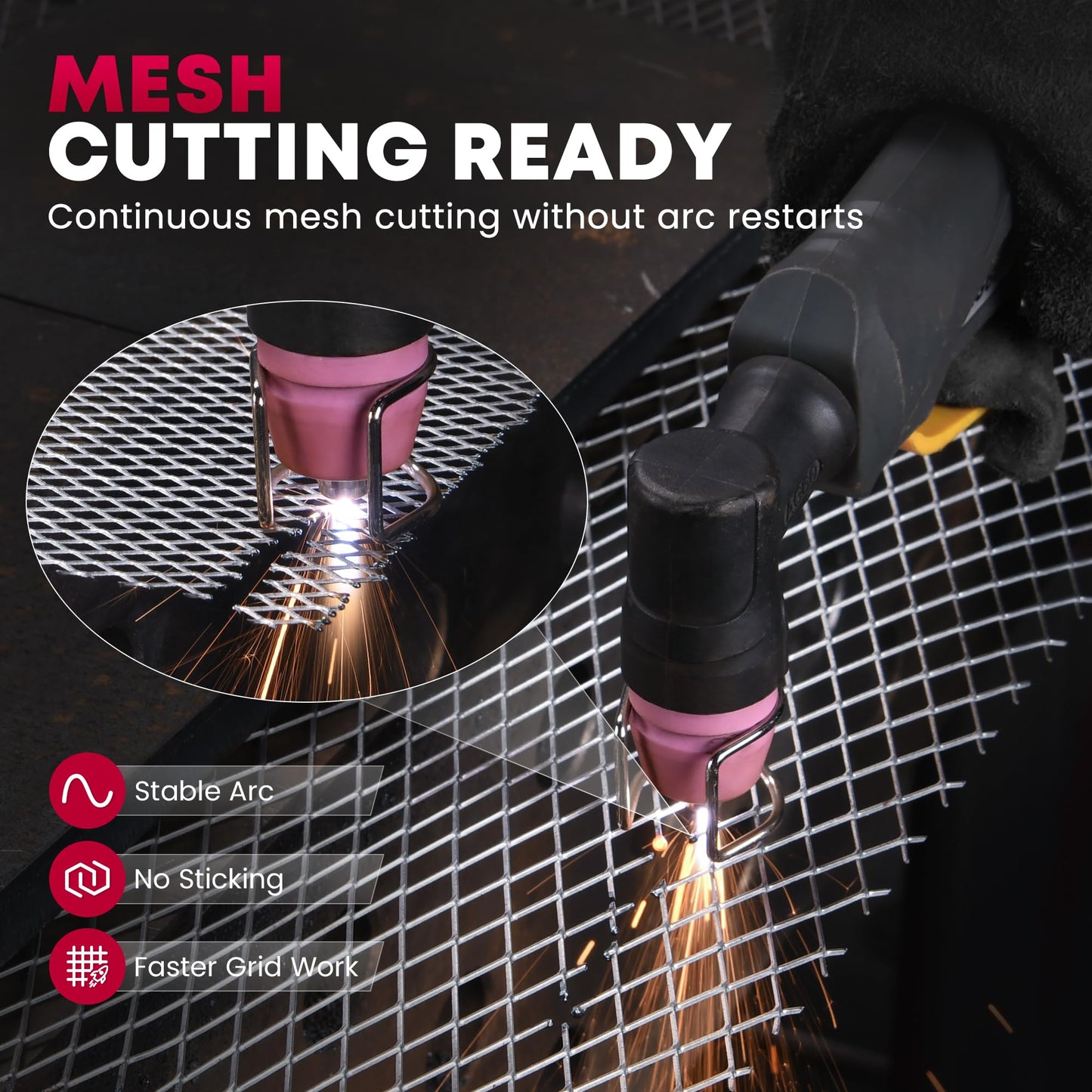 bestarc Pilot Arc Plasma Cutter, [Large LED Display][Air Sensor] 75A Plasma Cutter Machine 110/220V Dual Voltage, 1/2 Inch Clean Cut 1.2 Inch Max Cut, Post Flow Mesh, 2T/4T for Beginners DIY