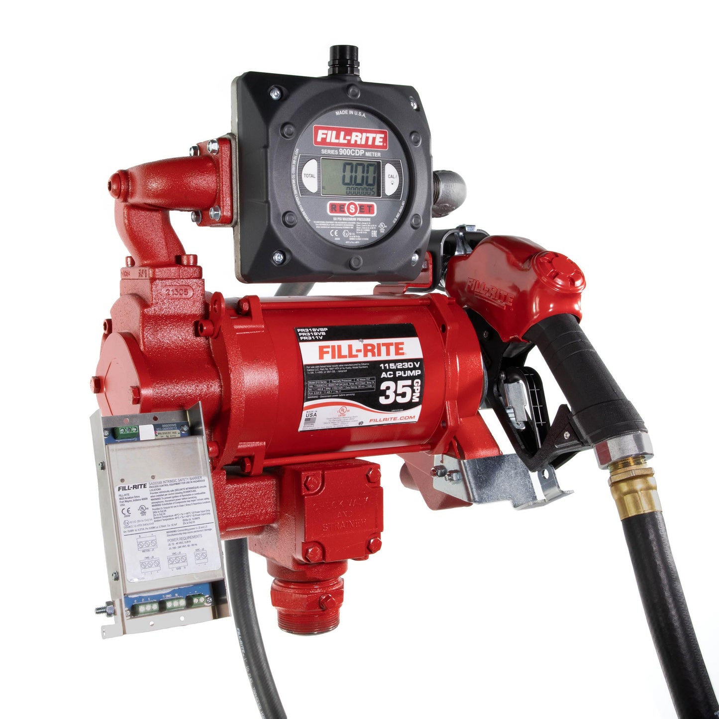 Fill-Rite FR319VBP 115V/230V 35 GPM Fuel Transfer Pump w/Digital Meter Package (Pulser Included)