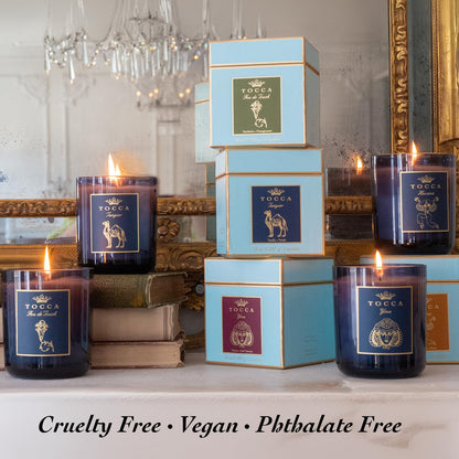TOCCA Amalfi 10oz Candle - Grapefruit & Cucumber Scented, Hand Poured Soy-Wax Blend with 100% Cotton Wick, 60 Hour Burn Time