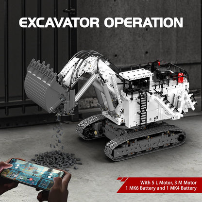 Mould King 17067 Heavy Duty Excavator Building Set, Large Excavator Model with 8 Motors, Engineering Bulldozer Toy Gifts for Adults/Vehicle Collection Enthusiasts (3567 Pieces)