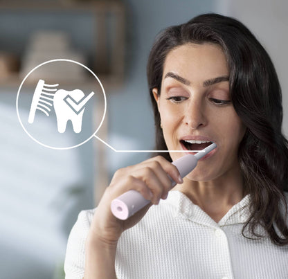 Philips Sonicare 3100 Series Sonic Electric Toothbrush (Dual Pack) with Pressure Sensor and BrushSync replacement reminder (Black and White) (Black and White)