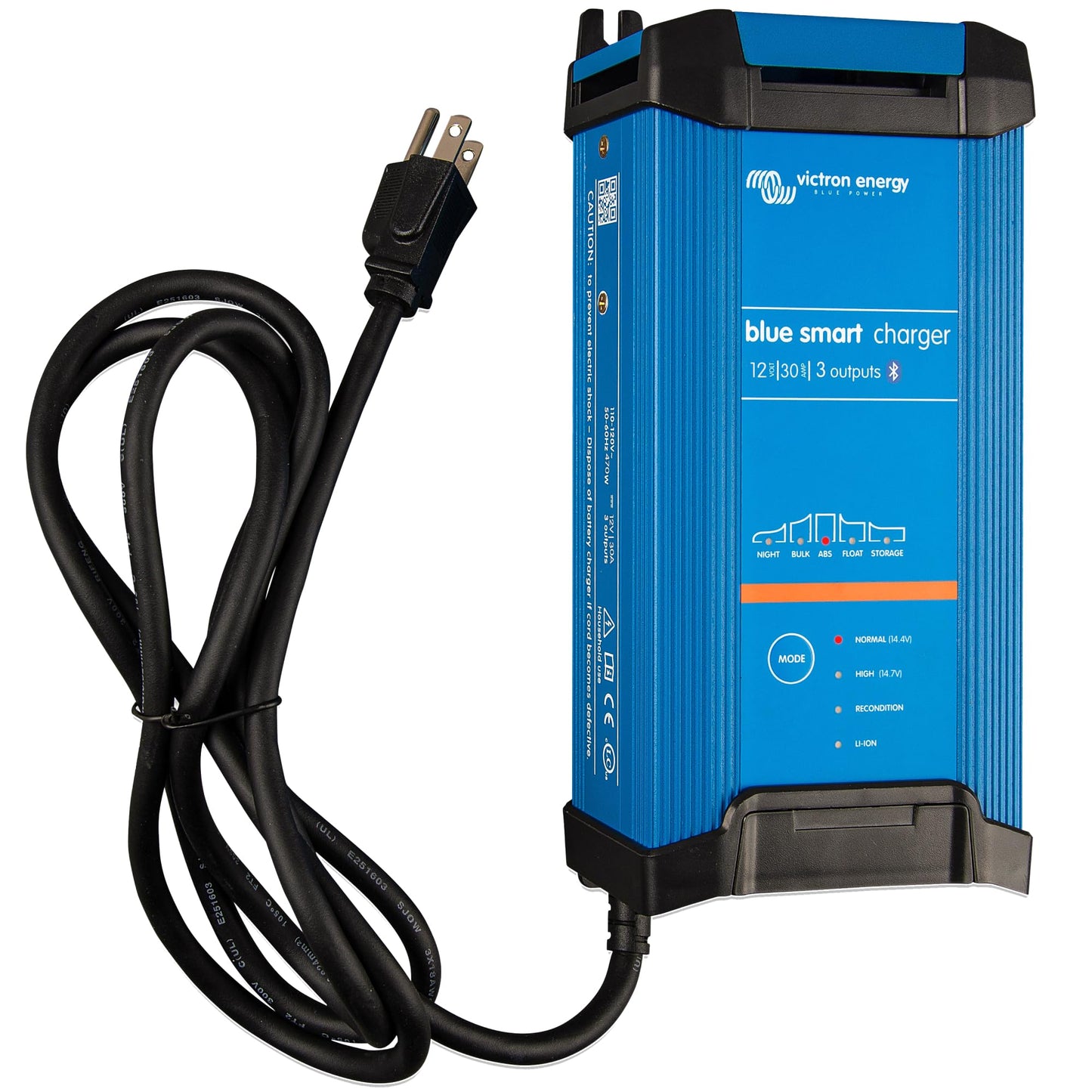 Victron Energy Blue Smart Car Battery Charger – IP22 – Float, Trickle Charger & Desulfator for Motorcycle, ATV, RV, Lithium & Deep Cycle Batteries - 12V 30A - 3 outputs