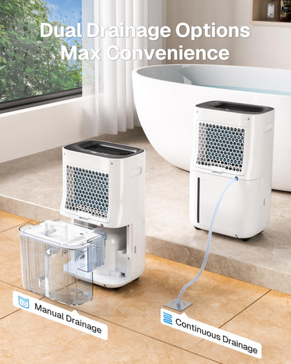 4500 Sq.Ft Dehumidifier for Basement and Large Rooms Max 80 Pint/Day Dehumidifiers with Drain Hose Smart Humidity Control 1.71Gallon Water Tank 24h Timer for Home, Bedroom, RV, Bathroom,