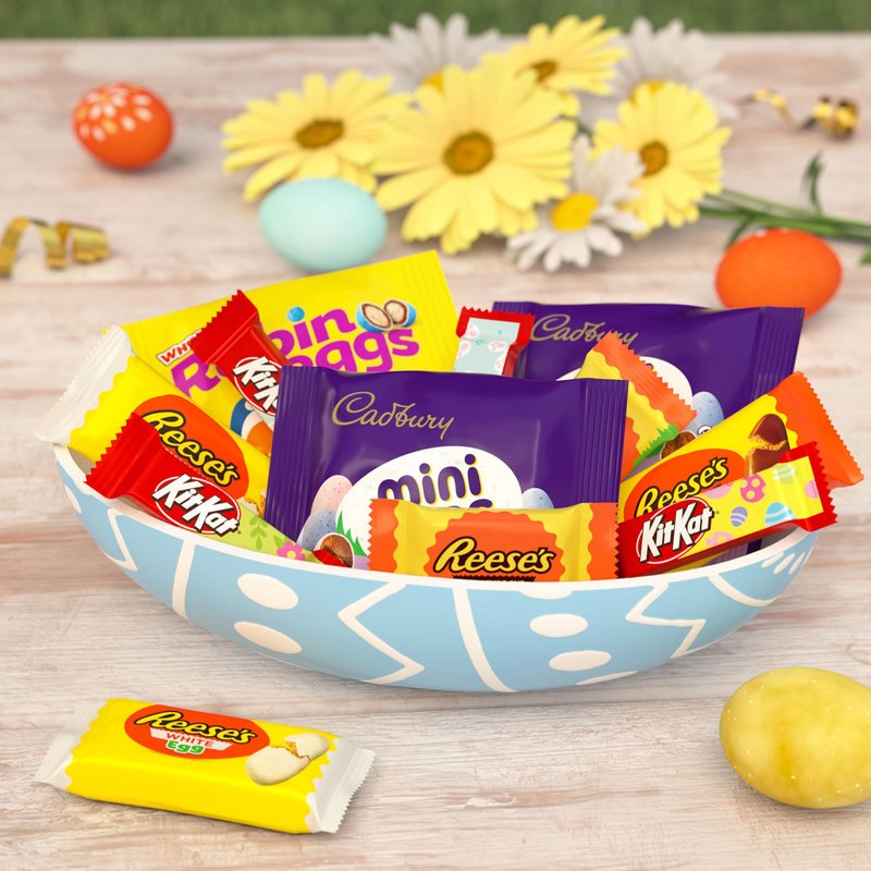 Hershey Assorted Flavored, Easter Candy Bag, 27.83 oz (70 Pieces)