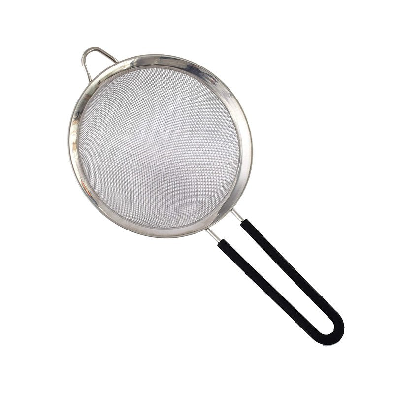 Graduated Stainless Steel Mesh Strainer Set - Black - Set of 3