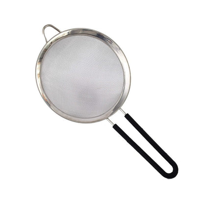 Graduated Stainless Steel Mesh Strainer Set - Black - Set of 3