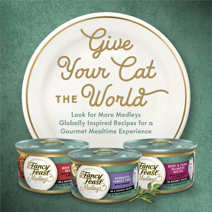 Purina Fancy Feast Medleys White Meat Chicken Primavera With Tomatoes, Carrots and Spinach in a Silky Broth - (Pack of 24) 3 oz. Cans