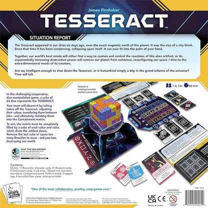 TESSERACT by Smirk &amp Dagger: 1-4 Player Cooperative Strategy Board Game 64 Dice Rotating Turntable Dice Manipulation Unique Player Powers A Great Gift for Couples Family Adults &amp Teens