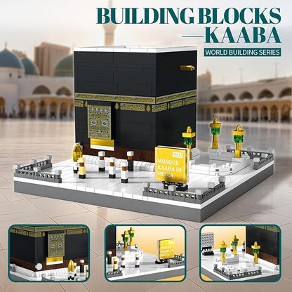 Mosque Kaaba of Mecca Building Blocks Sets Islamic Architecture Model Toys for Adults and Kids World Famous Landmark Building Kits Eid Gifts for Muslim 446PCS