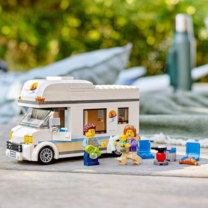 LEGO City Great Vehicles Holiday Camper Van 60283 Toy Car for Kids Ages 5 Plus Years Old Caravan Motorhome Gifts for Boys and Girls