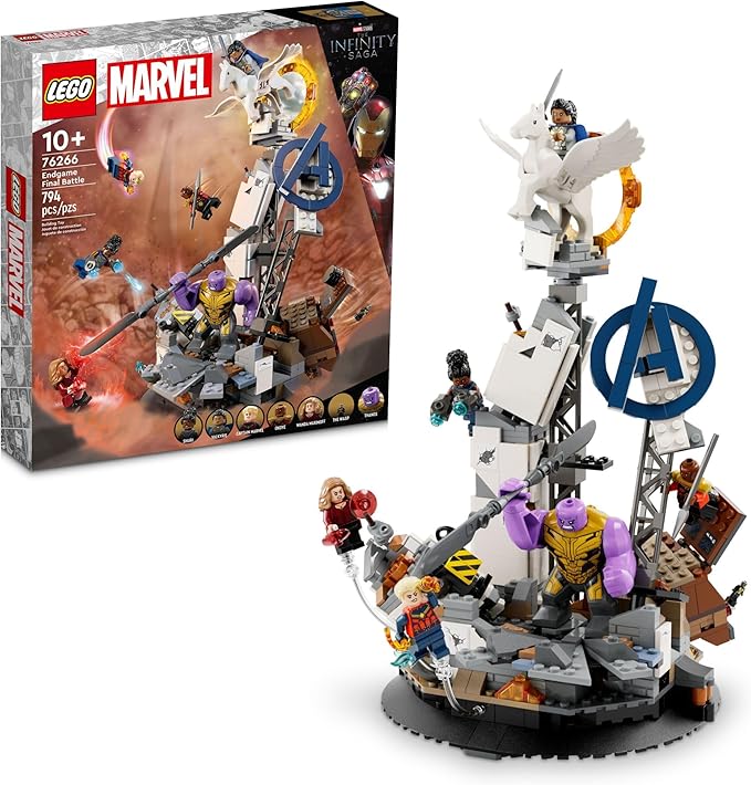 LEGO Marvel Endgame Final Battle 76266 Avengers Model for Build and Display Collectible Playset with 6 Minifigures Including Captain Marvel Idea for Teen Boys Girls and Marvel Fans