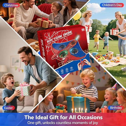 RC Plane Spider Toys for Kids 2.4Hz 3.5CH Foam Remote Control Airplane with Altitude Hold One Button Takeoff/Landing 360° Stunt Flips LED Lights Ideal Gift for Kids Boys &amp Girls Beginners