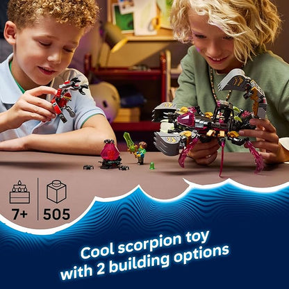 LEGO DREAMZzz Nightmare Scorpion Digger Building Toy for Boys &amp Girls - Pretend Play Set for Kids Ages 7+ - with 2 Build Options 3 Minifigures &amp Treasure Creature - Gift Idea for Birthdays -