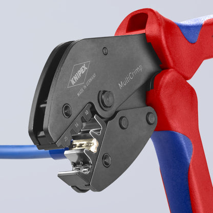 Knipex Tools 97 33 02 MultiCrimp Pliers and Quick Changer Magazine with 5-Interchangeable Crimping Dies