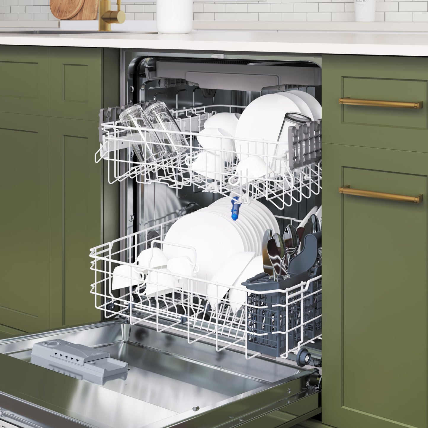 KoolMore 24 in. Panel Ready 14 Place Settings 45 DB Dishwasher in Stainless-Steel, UL and Energy Star Certified (KM-DW2445-PR)