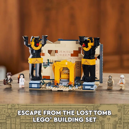 LEGO Indiana Jones Escape from The Lost Tomb 77013 Building Toy Featuring a Mummy and an Indiana Jones Minifigure from Raiders of The Lost Ark Movie Gift Idea for Kids Ages 8+