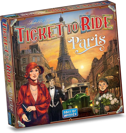 Asmodee Ticket to Ride Paris Board Game - Train Route-Building Strategy Game with Detailed Parisian Buses Fun Family Game for Kids &amp Adults Ages 8+ 2-4 Players 10-15 Min Playtime