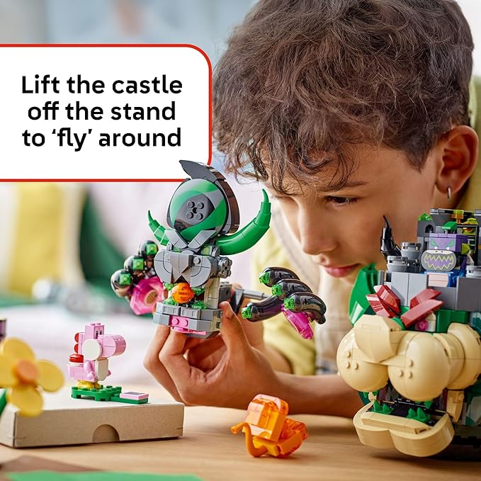 LEGO Super Mario Prince Florian &amp Castle Bowser Building Toy - Pretend Play Set for Boys &amp Girls Ages 9+ - Building Blocks for Kids W/Digital Action &amp 4 Toy Figures - Gift Idea for Birthd
