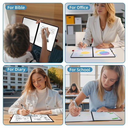iNenya A5 Pocket White Board - Double-Sided Dry Erase Board 8x6 inch - Ultra-Thin 0.3" Portable Whiteboard with Markers & Erase | Anti-Ghosting Surface for Office Home School Student (Double-A5 Pink)