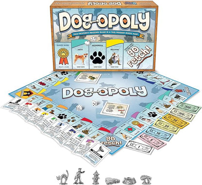 Dog-Opoly Board Game – This Property Trading Family Game is a Tail-waggin Good Time! – for 2 to 6 Players Ages 8 and up