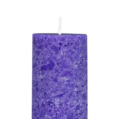 PROSPERRO LUMO by Parkash Candle Set of 3 Fragrace Pillar Candles Marble Finish (Purple - Lavender Fragrance)