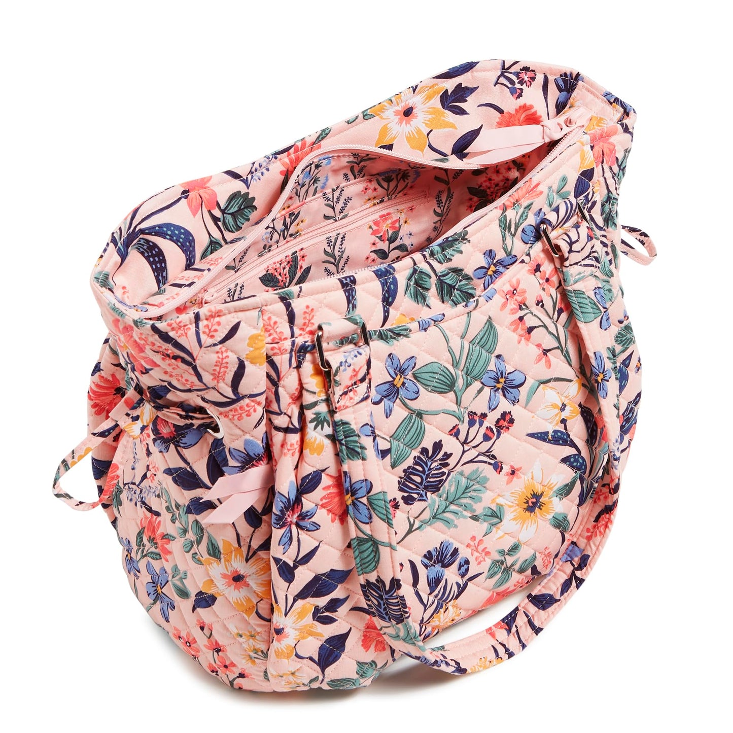 Cotton Glenna Satchel Purse, Paradise Coral, One Size