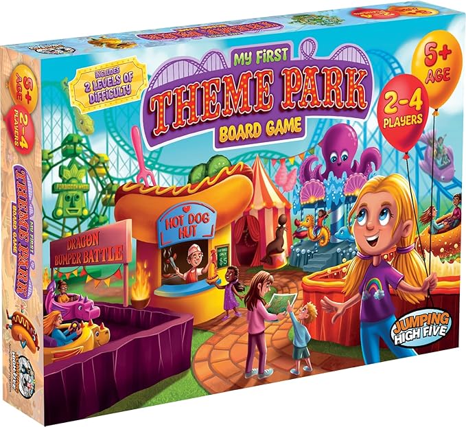 My First Theme Park Board Game for Kids Ages 5+- Build an Amusement Park with Cute Rides &amp Games - Fun Family Tile-Placement Strategy Game - Easy to Learn - Educational Gift for Boys &amp Girls
