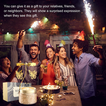 Rotatable Osmanthus Flower Scented Candle, Gifts for Women, Single-Wick with 20 Hours of Burn Time, Ideal for Creating Relaxing Ambience & Holiday Gifting (Butterfly)
