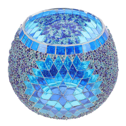 Glass Candlestick 4.13 Inch Candle Holder European Style Decorative Tealight Holder for Wedding Party Home Table Accent