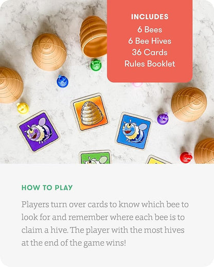 SimplyFun Bee Alert - A Matching Game for Kids That Tests Your Memory and Patience While Learning How to Take Turns - Educational Learning Game - 2 to 5 Players - for Kids Ages 5 &amp Up