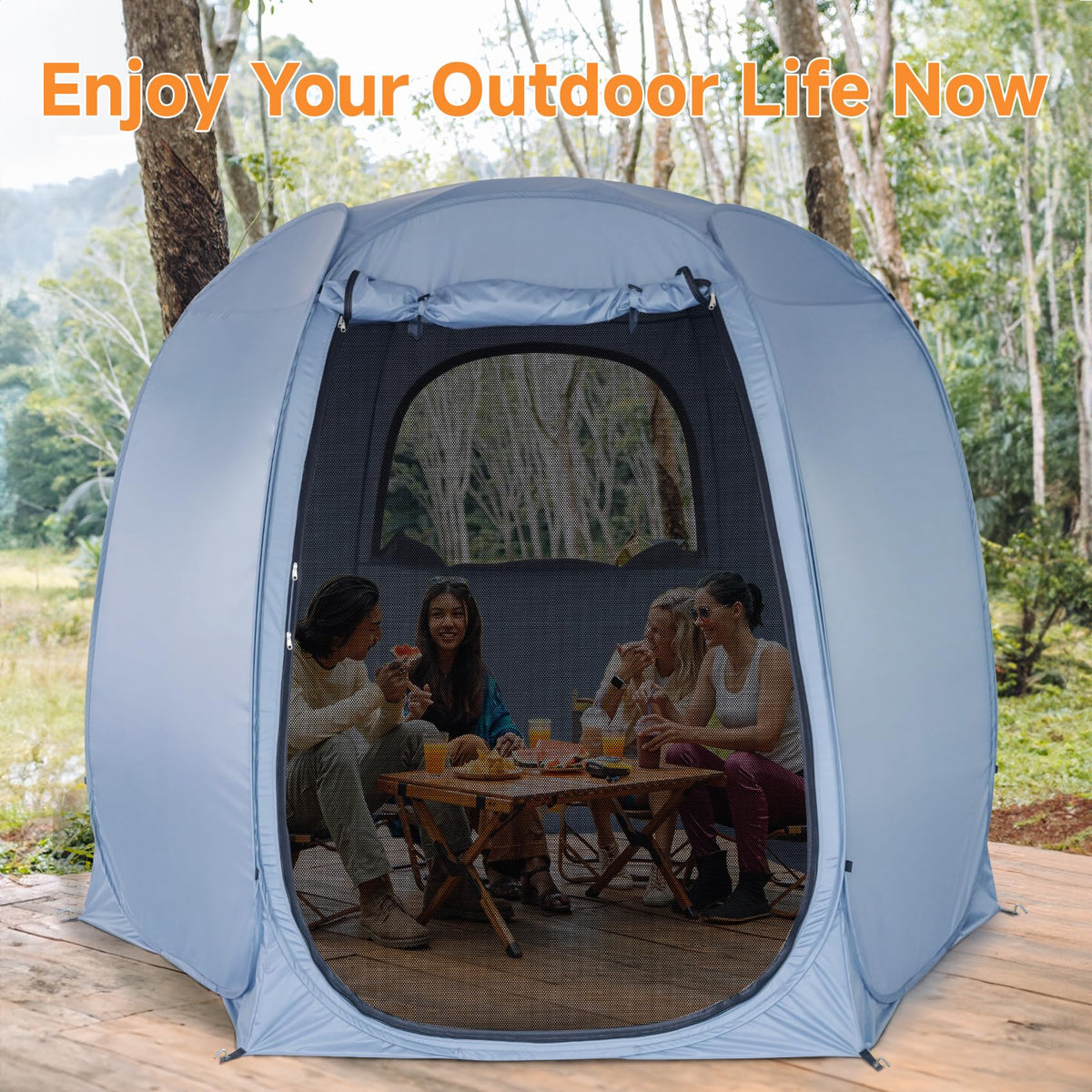 Alvantor® Pop Up Screen Tent House Room Instant Outdoor Camping Canopy Sun Shelter Gazebo for Patio, Backyard & Deck, Privacy Tent(2-10 People, 8'x8' 10'x10' 12'x12')