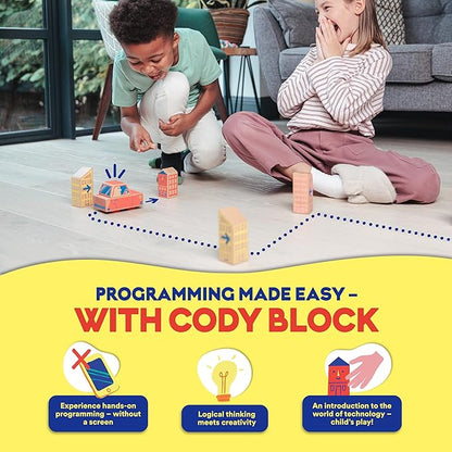Cody Block Repeat Expansion Set Educational Wooden Building Blocks and Car STEM Toys for Preschool Kids Ages 3+