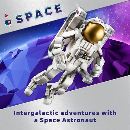 LEGO Creator 3 in 1 Space Astronaut Toy Building Set Transforms from Astronaut Figure to Dog to Viper Jet Space-Themed Gift Idea for Boys and Girls Ages 9 Years Old and Up 31152
