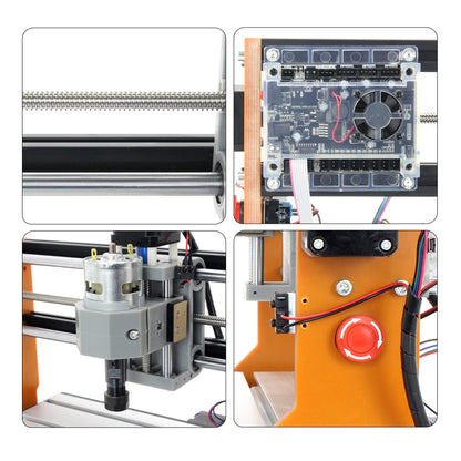 CNCTOPBAOS Upgrade 3018-PRO CNC Router Kit,with GRBL Offline Controller,with 3 Axis Limit Switches,Emergency Stop,DIY Mini Desktop Cutting Wood Acrylic PVC PCB Engraving Milling Machine