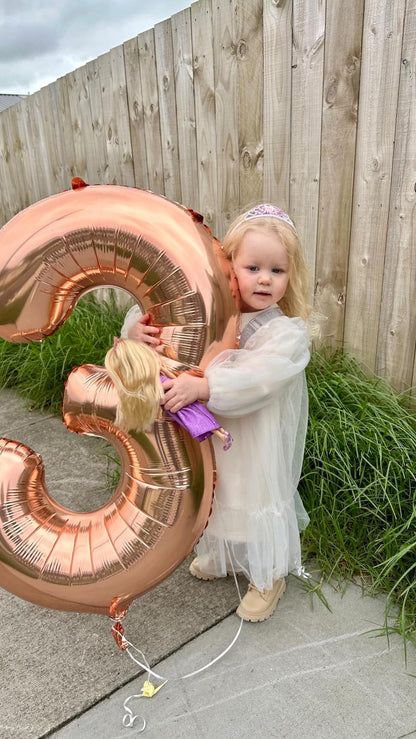 Rose Gold Number 30 Balloon 40 inch, 30 Number Balloons, 30th Birthday Decorations, 30 Year Old Women Men Rose Gold Party Supplies
