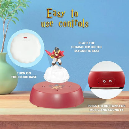 WARNER BROS Harry Potter Levitating Figurine Display - Magnetic Levitation Floating Harry Potter Collectible Display with LED Lights