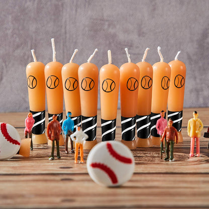 18 Pieces Baseball Bat Candle Baseball Sports Birthday Candle Baseball Cake Cupcake Candle for Birthday Baby Shower Baseball Fans Wedding Party Supply