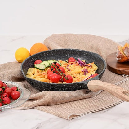 JEETEE 8-Inch Nonstick Frying Pan - Versatile Omelette Skillet with Soft Touch Handle | Induction Compatible