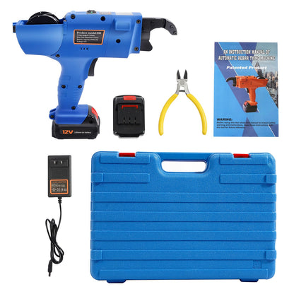 Futchoy 8mm-34mm Tier Tying Machine Automatic Rebar Tier Tying Machine Electric Reinforcing Rebar Tier Gun (Blue)